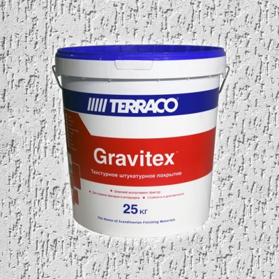 Штукатурка фасадная акриловая Gravitex XL Короед Terraco 1,5 мм, 25 кг