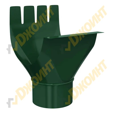 Воронка выпускная круглая D125/100 RAL 6005 зеленый мох