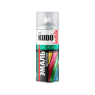 Эмаль металлик KUDO SILVER GRAIN FINISH зелёная, 520 мл
