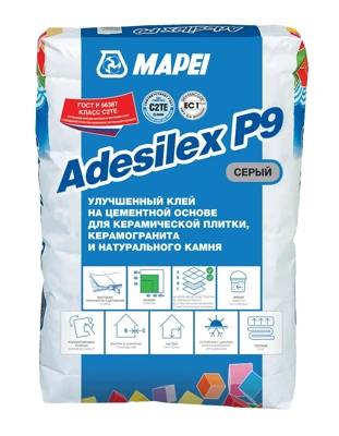 MAPEI Клей на цементной основе Adesilex P9 серый (25 кг)