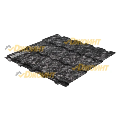 Металлочерепица Каскад 0,5 MATGRANIT LUX RAL 9005 черный