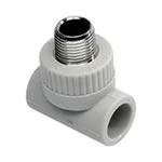 ПП Тройник Ekoplastik D20х3/4 наружная резьба (серый)