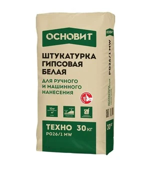 ОСНОВИТ ТЕХНО PG26 MW Штукатурка гипсовая 30 кг