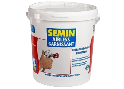 SEMIN Шпатлевка выравнивающая для безвоздушного нанесения AIRLESS GARNISSANT 25 кг