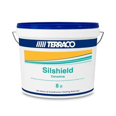 Силиконовая краска для отделки поверхностей с пористой структурой матовая Silshield Pastel 8 л