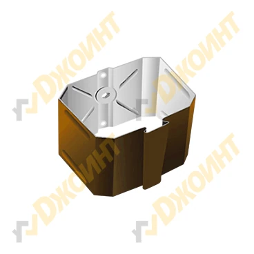 Держатель трубы прямоугольный (на кирпич) 76*102 RAL 8004 терракотовый