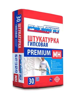 Смесь сухая штукатурная гипсовая машинного нанесения MH PREMIUM Русгипс 25 кг