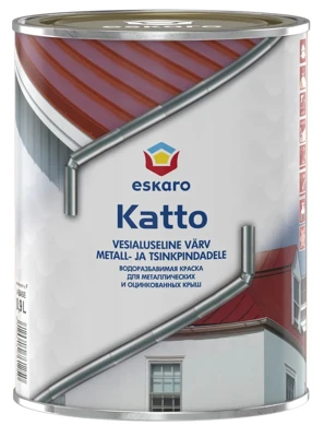 Краска атмосферостойкая для металлических крыш Eskaro Katto 0,9 л