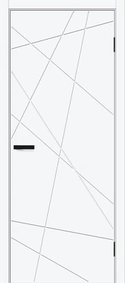 Дверь межкомнатная полотно Граффити-5.Д.П пэт White Silk 2000x600 мм