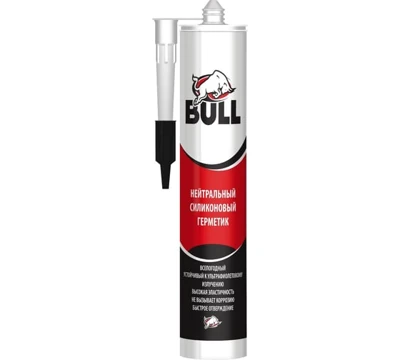 Герметик нейтральный силиконовый BULL прозрачный 280 мл NT905