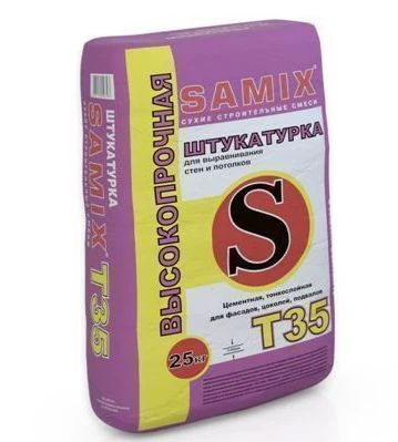 SAMIX Т-35 Штукатурка фасадная высокопрочная, 25 кг