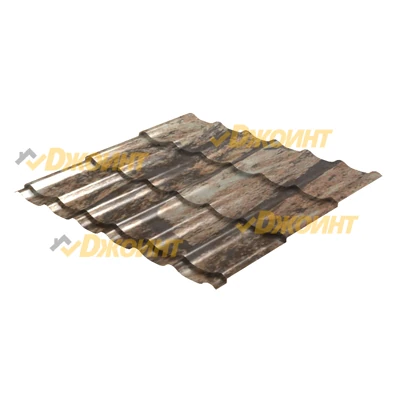 Металлочерепица Супермонтеррей 0,5 Printech Fine Stone 3D (Светлый камень 3D)