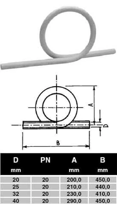 ПП Петля Ekoplastik Компенсирующая D20 (серый)