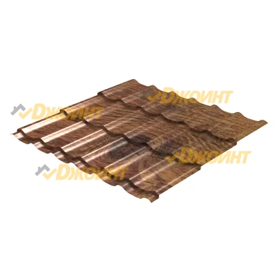 Металлочерепица Супермонтеррей 24 0,5 Printech Walnut (Грецкий орех)