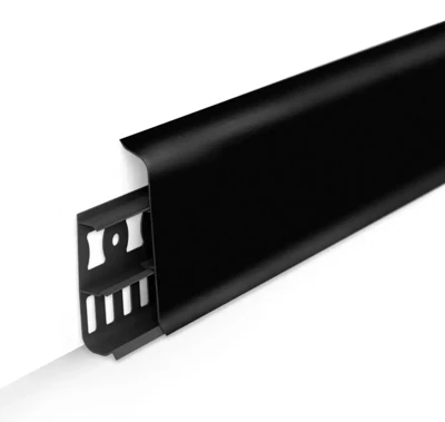 Плинтус ПВХ Ideal Деконика 007 черный 22*85*2200 мм (упак 20 шт)