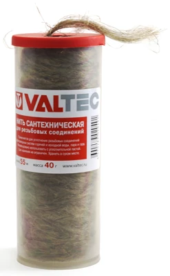Нить сантехническая льняная VALTEC, для резьбовых соедин /55м/
