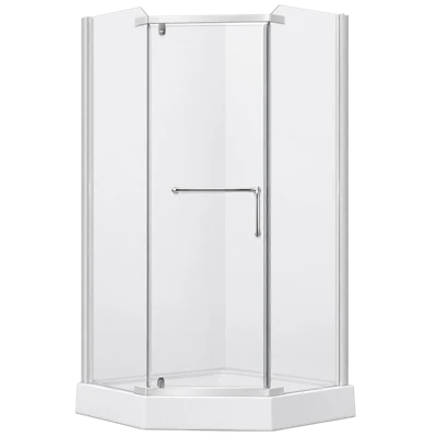 Душевая кабина AOCLEAR 100/200 A-032 (напольная, прозрачная, хромированная, Трапеция)
