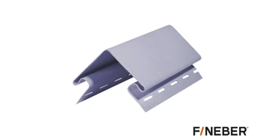 Угол для сайдинга Fineber Наружный угол 80 мм CLASSIC COLOR Серо-голубой