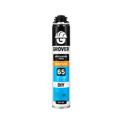 Пена монтажная профессиональная GROVER DIY65 всесезонная 800 мл