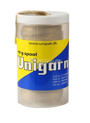 Лён-шпуля Unipak, 80 г, в пластиковой упаковке
