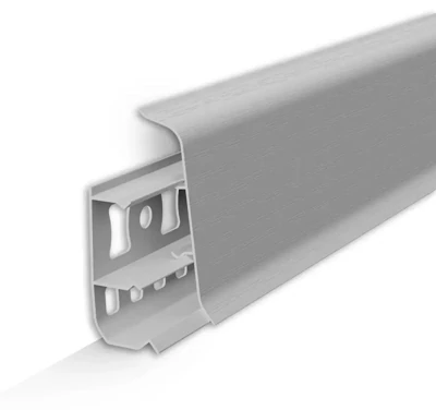 Плинтус ПВХ Ideal Деконика 002 Светло-серый 22*85*2200 мм (упак 20 шт)