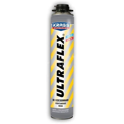 Пена монтажная Krass Ultraflex пистолетная всесезонная 0,7 л