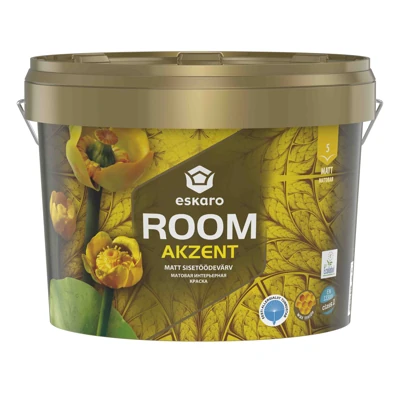 Матовая интерьерная краска Eskaro Akzent Room база А белая 9 л