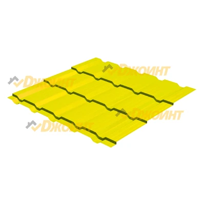 Металлочерепица Каскад 0,5 Plusect RAL 1018 цинково-желтый